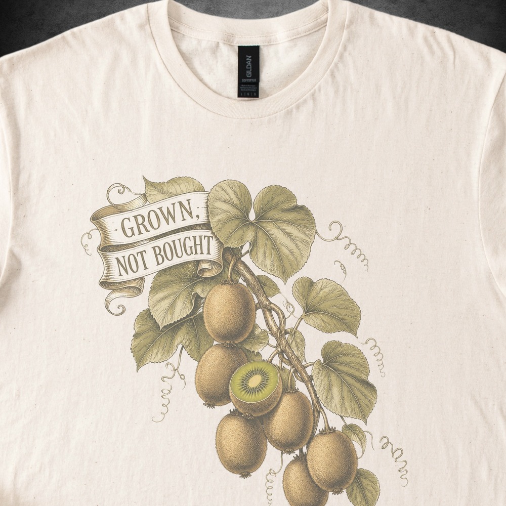 Grown Not Bought Kiwi Vine Harvest Long Sleeve Tee